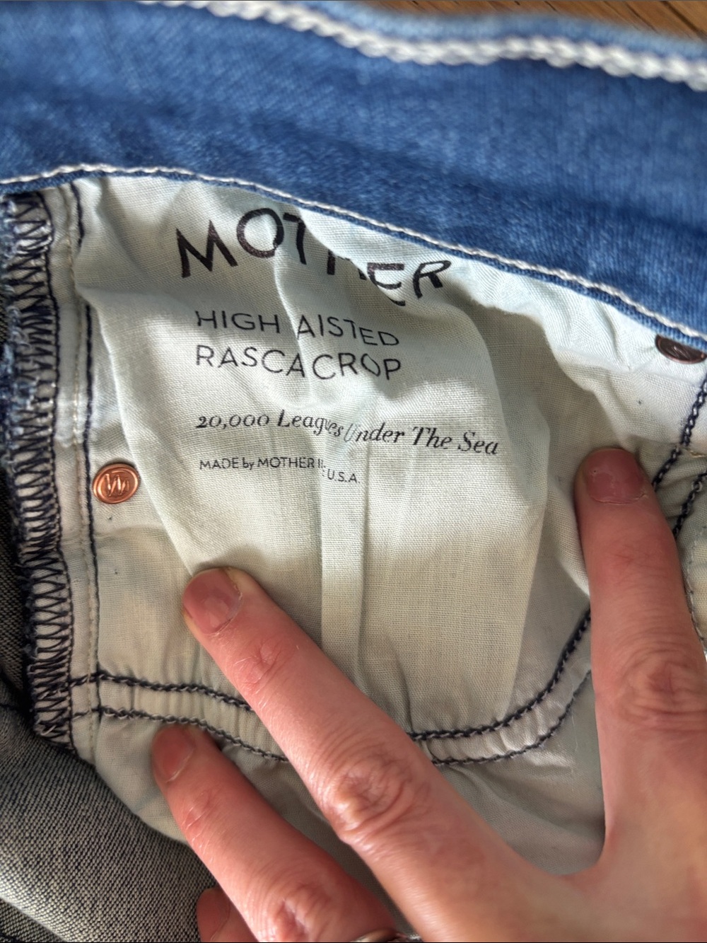 Mother High Waisted Rascal Crop 25 - Picture 3 of 5